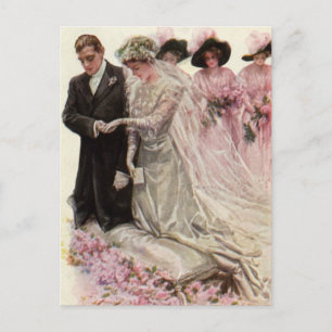 Vintage Kärlek, Romantik, Rumänien, Spara datum Meddelande Vykort