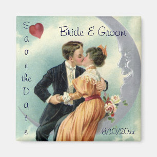 Vintage Kärlek, Romantik, Spara datum Magnet