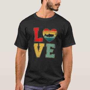 Vintage Kärlek Salmon Retro 70S 80S Heart Farm Ani T Shirt