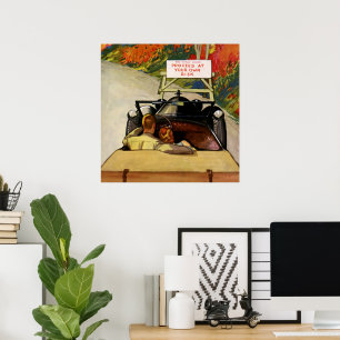 Vintage Kärlek, vägen stängd på egen risk Poster