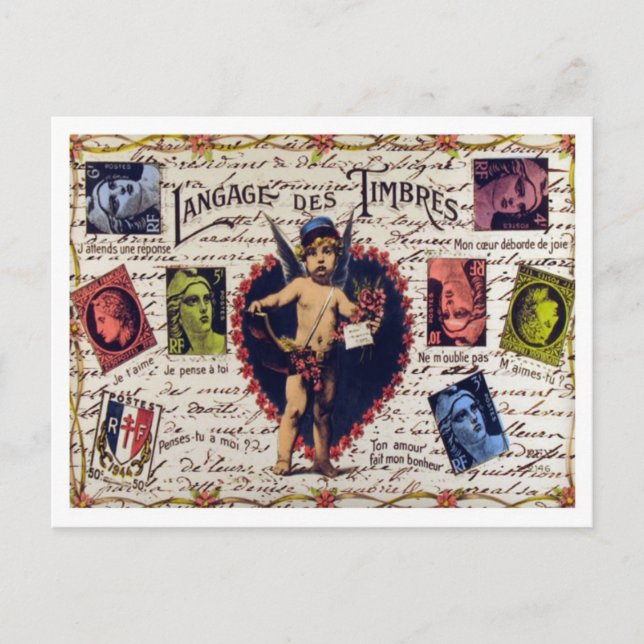 VINTAGE KÄRLEK vykort (Framsida)