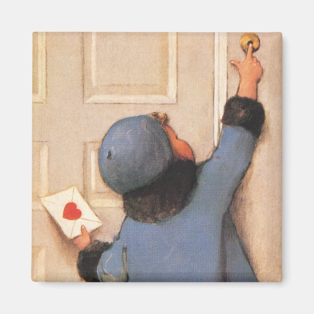 Vintage Kärleksbrev av Jessie Willcox Smith Magnet (Framsidan)