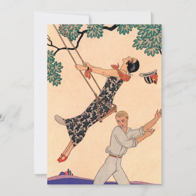 Vintage kärleksromans, Escarpolette gunga Barbier (Framsida)