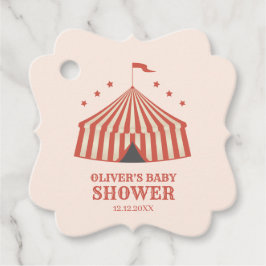 Vintage Karnival Circus Big Top Baby Shower Gåvor Etiketter