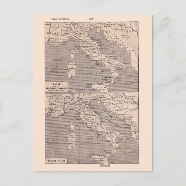 Vintage karta, 1920, Italien Vykort (Framsida)
