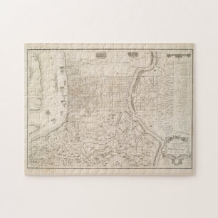 Vintage Karta av Philadelphia PA (1802) Pussel