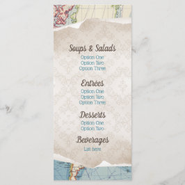 Vintage Karta Baby Shower Menyer