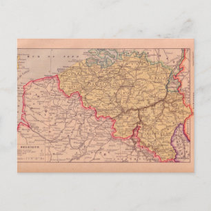 Vintage karta, Belgien, cirka 1920 Vykort