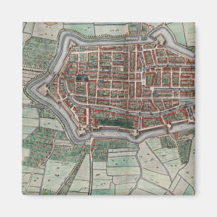 Vintage karta i Alkmaar Magnet