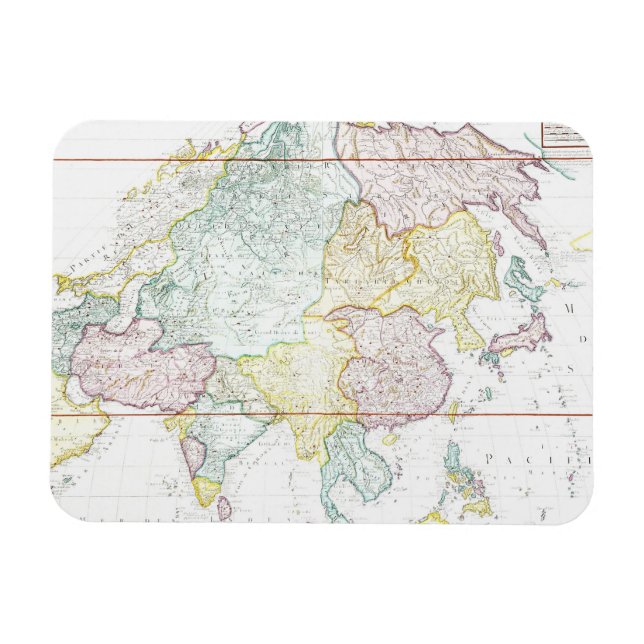 Vintage Karta i Asien | 1786 Magnet (Horisontell)