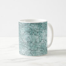 Vintage Karta i Bayern, Österrike, Ungern