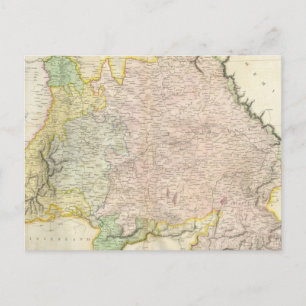 Vintage Karta i Bayern Tyskland (1814) Vykort