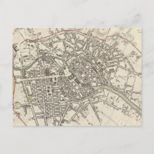 Vintage Karta i Berlin (1833) Vykort