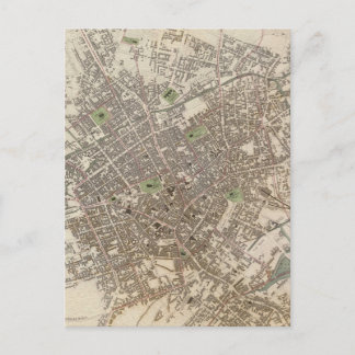 Vintage Karta i Birmingham England (1839) Vykort