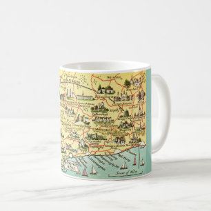 Vintage Karta i Bognor England Mugg