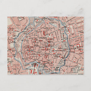 Vintage Karta i Braunschweig Tyskland (1905) Vykort