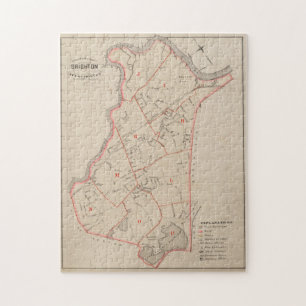 Vintage Karta i Brighton MORSA (1885) Pussel