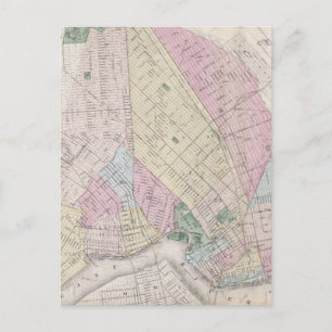 Vintage Karta i Brooklyn (1873) Vykort