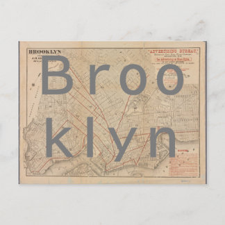 Vintage Karta i Brooklyn Vykort