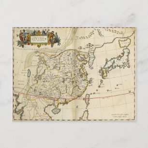 VINTAGE KARTA i CHINAN 1662 Vykort