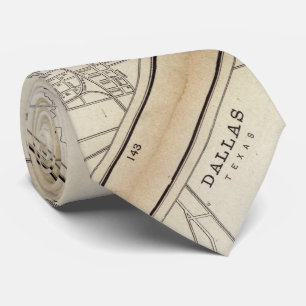 Vintage karta i Dallas, TX (1890) Slips