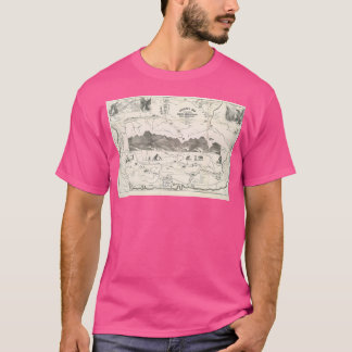 Vintage Karta i de vita bergen (1871) Baseball T Shirt