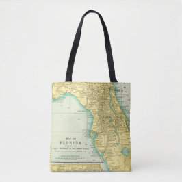 Vintage Karta i delstaten Florida Tygkasse