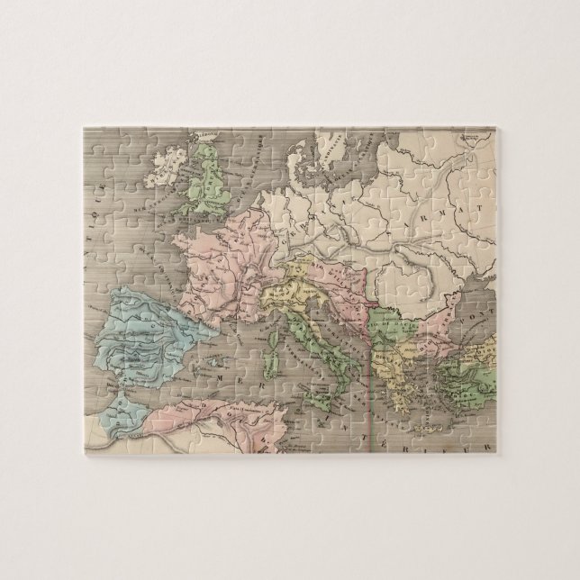 Vintage Karta i det romerska riket (1838) Pussel (Horisontell)
