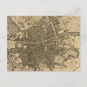 Vintage Karta i Dublin Irland (1797) Vykort