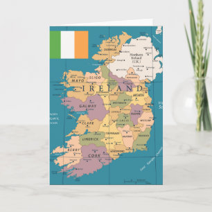 Vintage Karta i Irland Kort