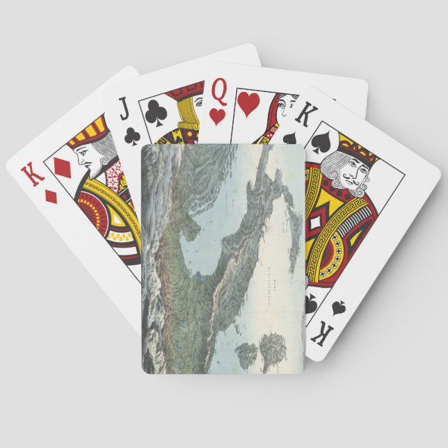 Vintage Karta i Italien (1853) Spel Kort (Baksidan)