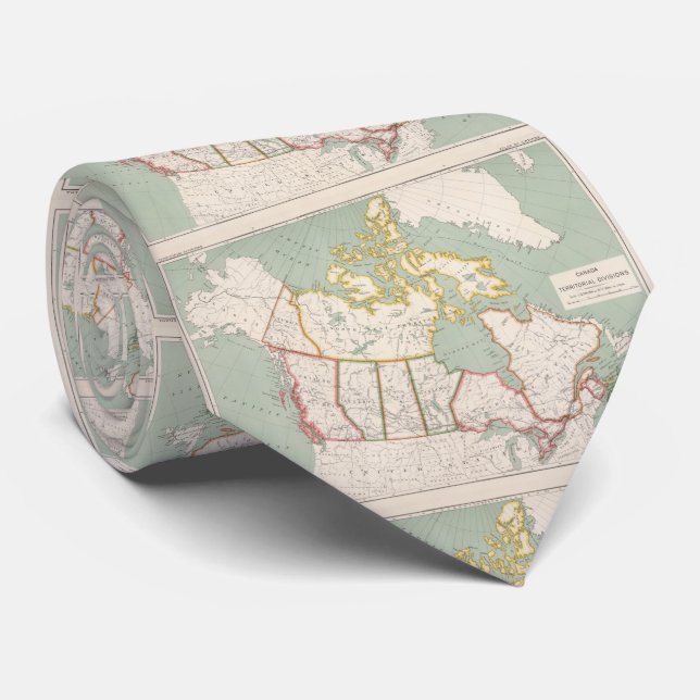 Vintage Karta i Kanada (1915) Slips (Rullad)