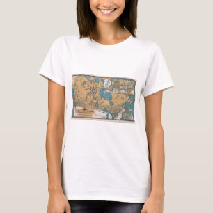 Vintage Karta i Kanada T Shirt