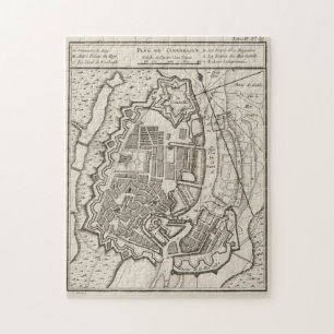 Vintage Karta i Köpenhamn Danmark (1764) Pussel