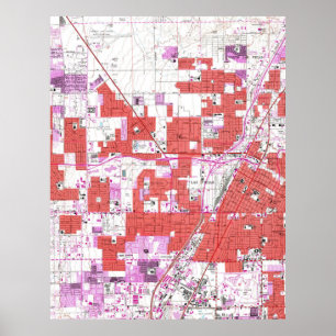 Vintage Karta i Las Vegas Nevada (1967) Poster