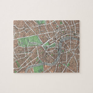 Vintage Karta i London (1923) Pussel