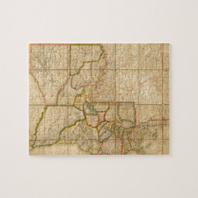 Vintage Karta i Louisiana (1816) Pussel (Horisontell)