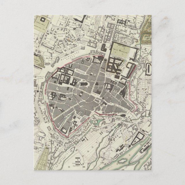 Vintage Karta i München Tyskland (1832) Vykort (Framsida)