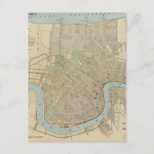 Vintage Karta i New Orleans (1919) Vykort