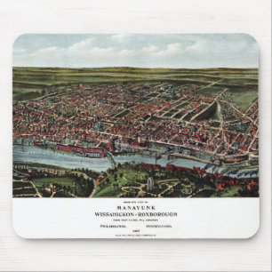 Vintage Karta i Philadelphia Musmatta