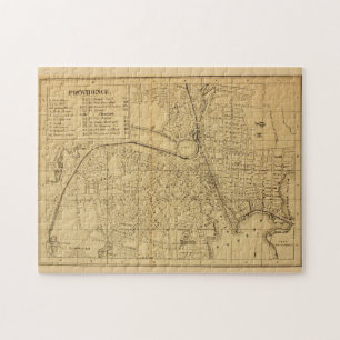 Vintage Karta i Providence RI (1880) Pussel