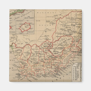 Vintage Karta i södra Afrikan (1880) Magnet