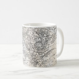 Vintage Karta i Sydeuropa och Westerna Asiengåvan Kaffemugg