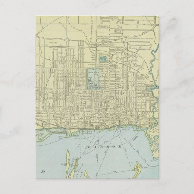 Vintage Karta i Toronto (1901) Vykort (Framsida)