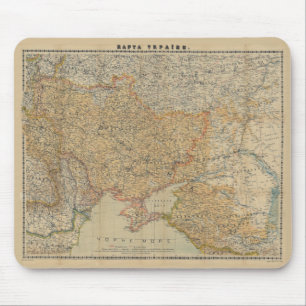 Vintage Karta i Ukraina (1918) Musmatta