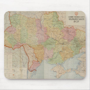 Vintage Karta i Ukraina (1947) Musmatta