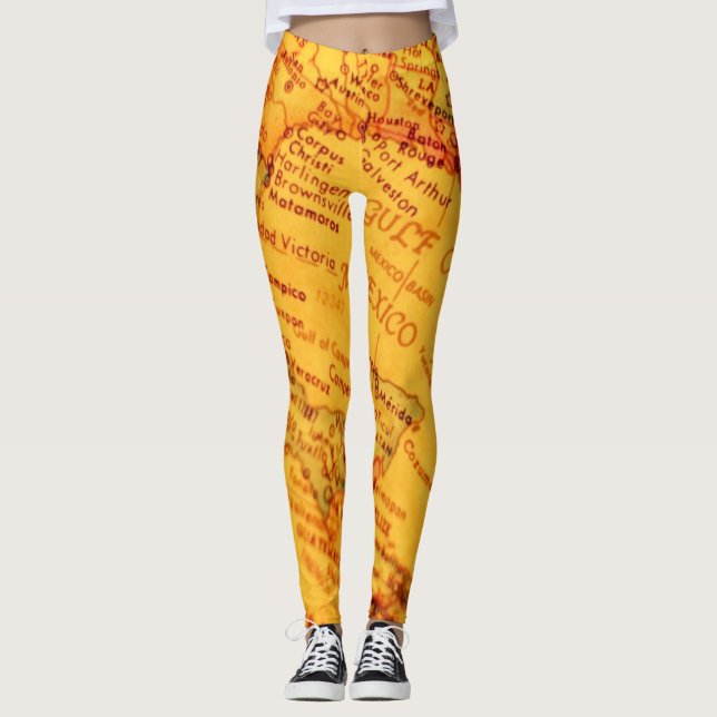 vintage Karta Leggings (Framsida)