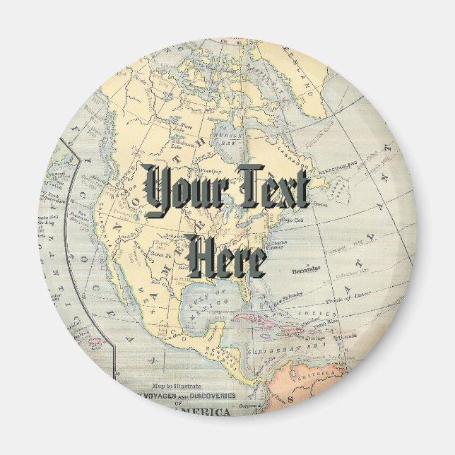 Vintage Karta Magnet (Framsidan)