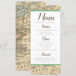 Vintage Karta Menu Inbjudningar