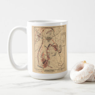 Vintage Karta of Gettysburg and Vicinity, juli 186 Kaffemugg